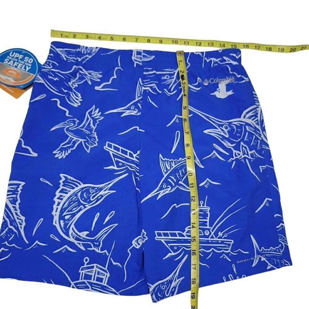 Columbia PFG Swim Trunks Boys Youth XL‎ 18/20 Super Backcast Shorts UPF 50 Lined - Picture 12 of 12